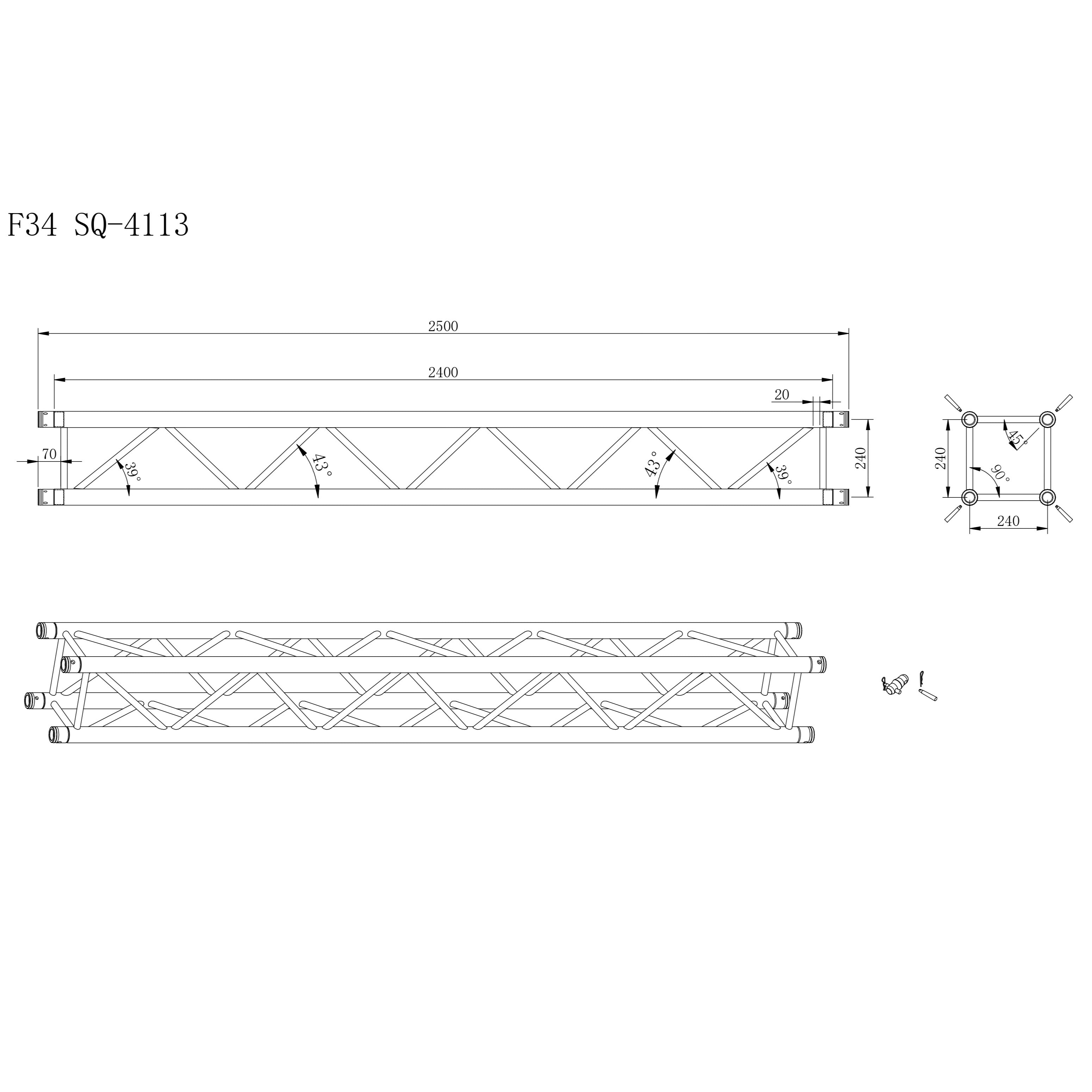 Truss F34 8'x12"x12"